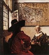 Jan Vermeer Officer with a Laughing Girl china oil painting reproduction